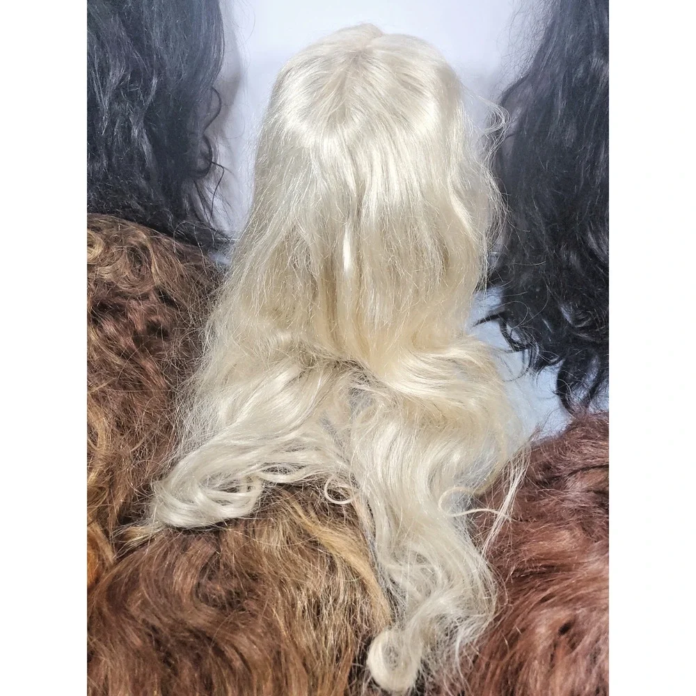 Mixed Wig Lot Human Hair & Synthetic Wigs Cosplay Drag Costume Resale 7pc
